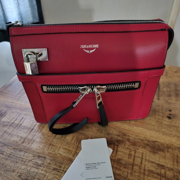 Zadig & Voltaire Cherry Red Leather Crossbody